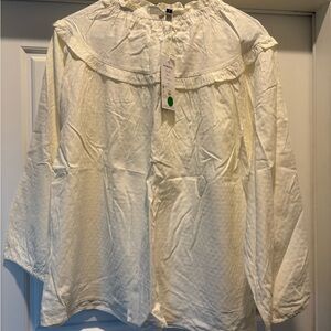 NWT-Cream Blouse by Michelle Mcdowell